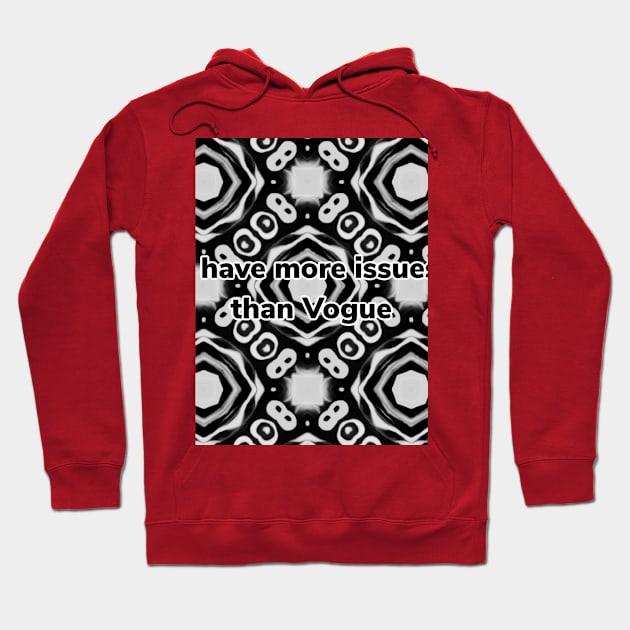 White and black abstract pattern Hoodie by BJG Abstract Arts 